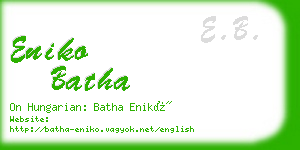 eniko batha business card